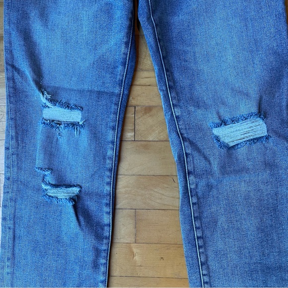 Good American Women’s Good Legs Straight Leg Distressed Jeans - Size 10 / 30 - Picture 6 of 10